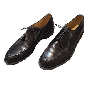 Pronto Uomo Black Leather Oxfords Size 9